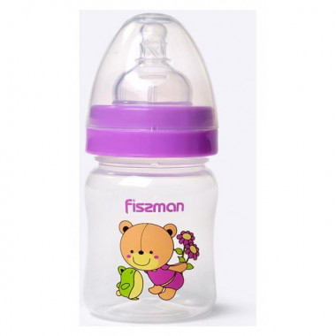 Пляшка дитяча для годування Fissman Babies "Ведмедик-улюбленець" 120мл з широкою шийкою (7089)