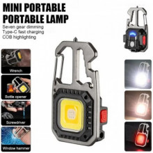 Фонарь W5138-COB ULTRA(white+yellow+red), multitool, Li-Ion аккум., магнит, карабин, отвертка, ЗУ Type-C (9289)