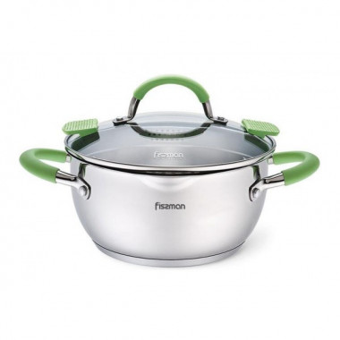 Каструля Fissman Charlotte 2.5л з кришкою-друшляком (1389)