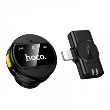 Беспроводной петличный микрофон HOCO L21 2.4G с разъёмом Lightning (22389)
