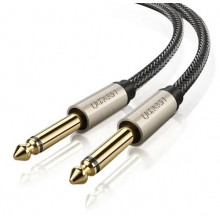 Аудіокабель UGREEN AV128 6.5mm  Male to Male Audio Cable Gray 2m(UGR-10638) (UGR-10638) (19689)