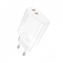 Мережевий зарядний пристрій WUW-C193 PD20W Charger USB C + USB C white (6972573336616) (14889) Мережевий зарядний пристрій WUW-C193 PD20W Charger USB C + USB C white (6972573336616) (14889)