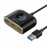 USB-хаб Baseus Square round 4 in 1 USB HUB Adapter(USB3.0 TO USB3.0*1+USB2.0*3) 1m Black (CAHUB-AY01) (18299)